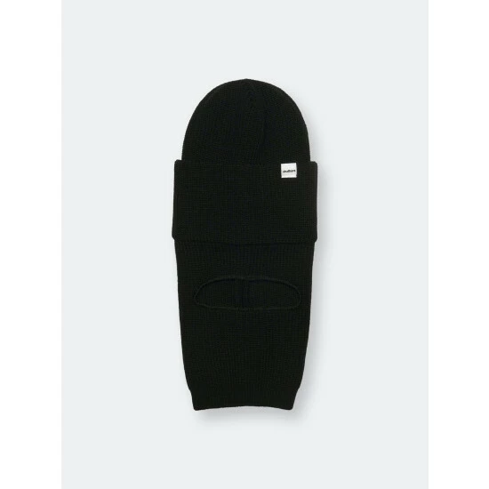 Druthers Merino Wool Balaclava Rib Knit Beanie Streetwear Black 3 Druthers Merino Wool Balaclava Rib Knit Beanie Streetwear Black