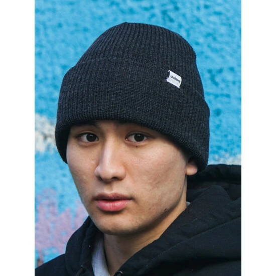 Druthers Merino Wool Balaclava Rib Knit Beanie Streetwear Charcoal 4 Druthers Merino Wool Balaclava Rib Knit Beanie Streetwear Charcoal - Image 2