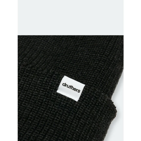 Druthers Merino Wool Balaclava Rib Knit Beanie Streetwear Charcoal 6 Druthers Merino Wool Balaclava Rib Knit Beanie Streetwear Charcoal - Image 4