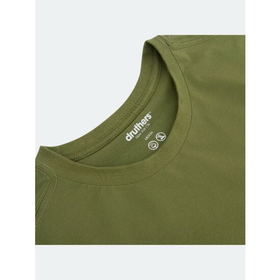 Druthers Gots Certified Organic Cotton T-Shirt T-Shirts Dusty Olive 4 Druthers Gots Certified Organic Cotton T-Shirt T-Shirts Dusty Olive - Image 2