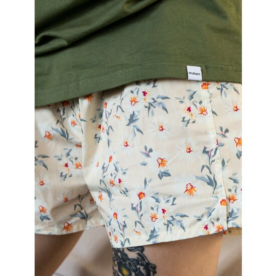 Druthers Organic Cotton Daisy Boxer Shorts Peach 5 Druthers Organic Cotton Daisy Boxer Shorts Peach - Image 3