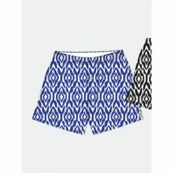 Druthers Organic Cotton Ikat Boxer Short Shorts Blue