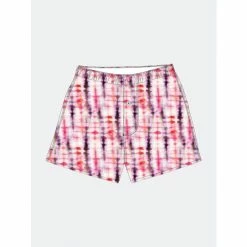 Druthers Organic Cotton Shibori Stripes Boxer Short Shorts Purple Red