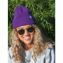 Druthers Organic Cotton Waffle Knit Beanie Streetwear Royal Purple -Druthers Shop unnamed file 1849
