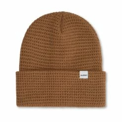 Druthers Organic Cotton Waffle Knit Beanie Streetwear Oatmeal