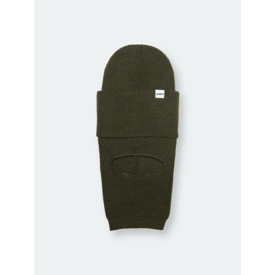 Druthers Merino Wool Balaclava Rib Knit Beanie Streetwear Olive 3 Druthers Merino Wool Balaclava Rib Knit Beanie Streetwear Olive