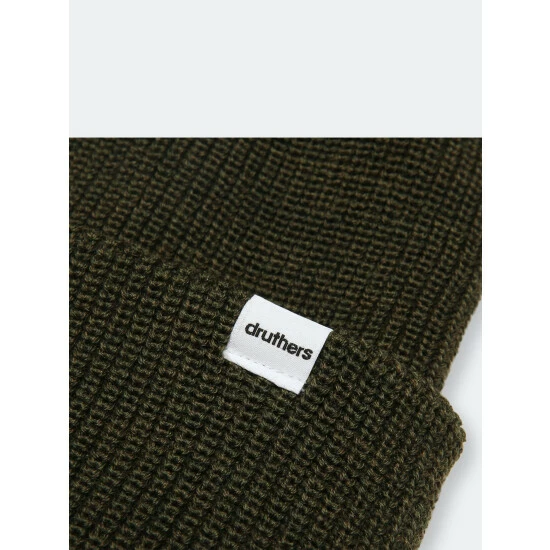 Druthers Merino Wool Balaclava Rib Knit Beanie Streetwear Olive 6 Druthers Merino Wool Balaclava Rib Knit Beanie Streetwear Olive - Image 4