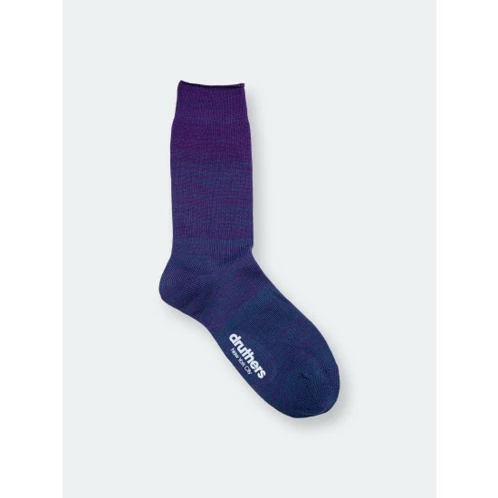 Druthers Organic Cotton Gradient Crew Sock - Purple & Navy Socks Purple & Navy 3 Druthers Organic Cotton Gradient Crew Sock - Purple & Navy Socks Purple & Navy