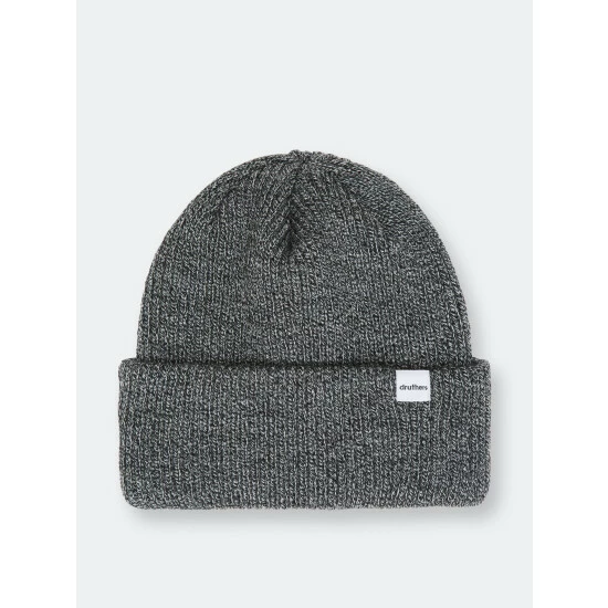 Druthers Merino Wool 1X1 Rib Knit Beanie Hats Black Marled 3 Druthers Merino Wool 1X1 Rib Knit Beanie Hats Black Marled