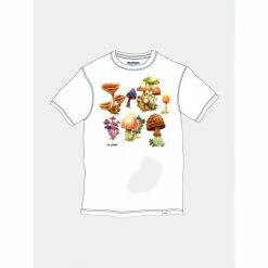 Druthers Organic Cotton Seb Gorey Watercolor Shrooms T-Shirt T-Shirts White
