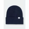 Druthers Organic Cotton Waffle Knit Beanie Streetwear Navy