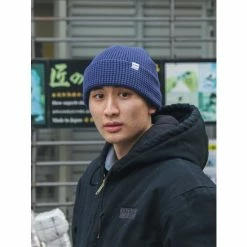 Druthers Organic Cotton Waffle Knit Beanie Streetwear Navy -Druthers Shop unnamed file 1890
