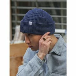 Druthers Organic Cotton Waffle Knit Beanie Streetwear Navy -Druthers Shop unnamed file 1891