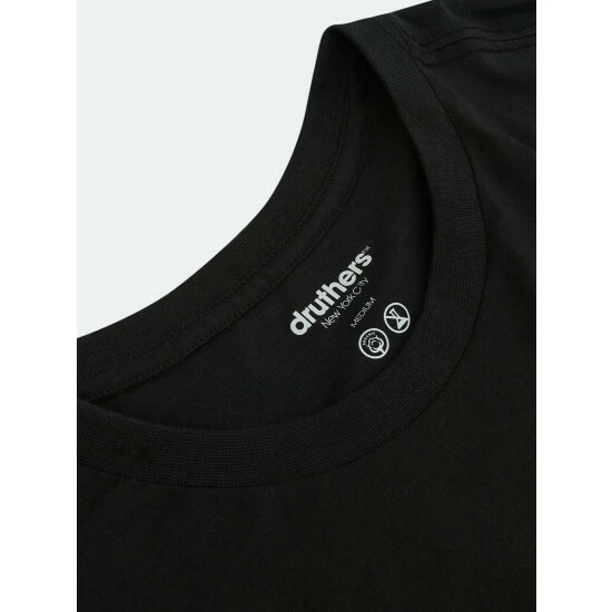 Druthers Gots® Certified Organic Cotton T-shirt Tops Black 4 Druthers Gots® Certified Organic Cotton T-shirt Tops Black - Image 2