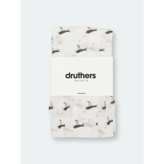 Druthers Organic Cotton Seagulls Boxer Shorts White 4 Druthers Organic Cotton Seagulls Boxer Shorts White - Image 2