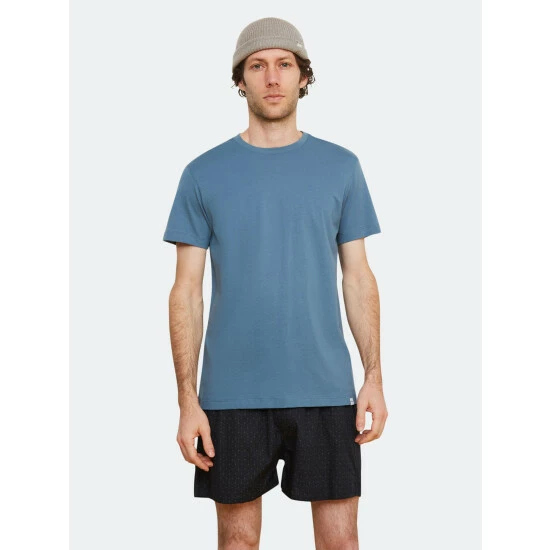 Druthers Gots Certified Organic Cotton T-Shirt T-Shirts Dusty Blue 5 Druthers Gots Certified Organic Cotton T-Shirt T-Shirts Dusty Blue - Image 3