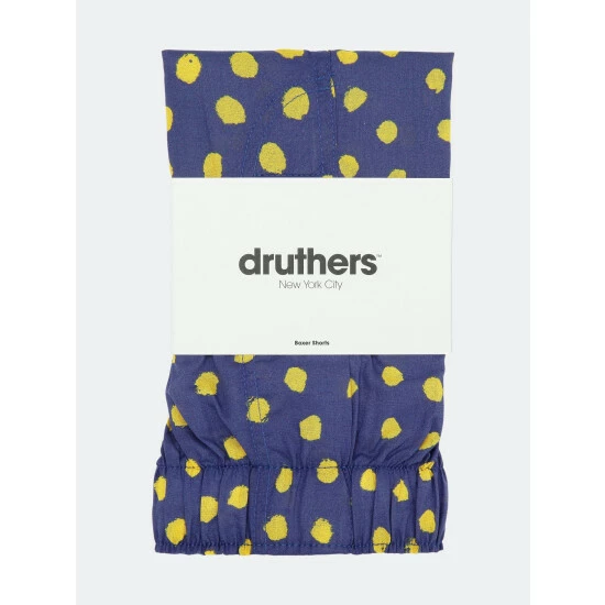 Druthers Organic Cotton Marker Dots Boxer Shorts - Navy 4 Druthers Organic Cotton Marker Dots Boxer Shorts - Navy - Image 2