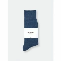 Druthers Merino Wool Waffle Sock Socks Blue Marled -Druthers Shop unnamed file 1971