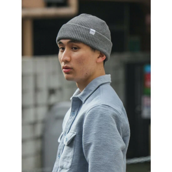 Druthers Recycled Cotton Ribbed Knit Beanie - Medium Grey Heather Streetwear 4 Druthers Recycled Cotton Ribbed Knit Beanie - Medium Grey Heather Streetwear - Image 2