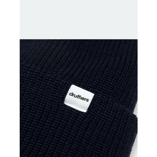 Druthers Merino Wool Balaclava Rib Knit Beanie Streetwear Navy 4 Druthers Merino Wool Balaclava Rib Knit Beanie Streetwear Navy - Image 3