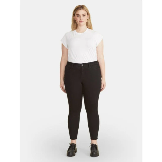 Warp + Weft JFK Plus Size Skinny - Jet Black Denim 4 Warp + Weft JFK Plus Size Skinny - Jet Black Denim - Image 2
