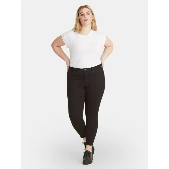 Warp + Weft JFK Plus Size Skinny - Jet Black Denim 8 Warp + Weft JFK Plus Size Skinny - Jet Black Denim - Image 6