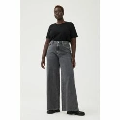 Warp + Weft NCE Plus Wide Leg Jeans - Gris Jeans & Denim