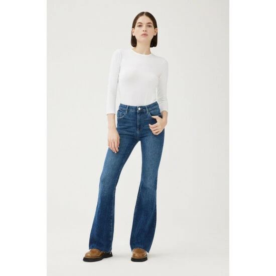 Warp + Weft MIA - High Rise Flare Jeans - Seaborn Jeans & Denim 3 Warp + Weft MIA - High Rise Flare Jeans - Seaborn Jeans & Denim