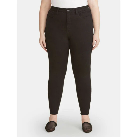 Warp + Weft MXP Plus Size High Rise - Raven Denim 4 Warp + Weft MXP Plus Size High Rise - Raven Denim - Image 2