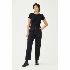 Warp + Weft Ase Utility - High Rise Straight Jean - Cap Jeans & Denim