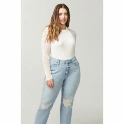 Warp + Weft ASE Plus - High Rise Straight Jeans, 24 Hours Denim -Druthers Shop unnamed file 771