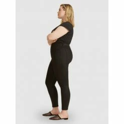 Warp + Weft MXP Plus Size High Rise - Onyx Wax Coated Denim -Druthers Shop unnamed file 798