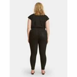 Warp + Weft MXP Plus Size High Rise - Onyx Wax Coated Denim -Druthers Shop unnamed file 799